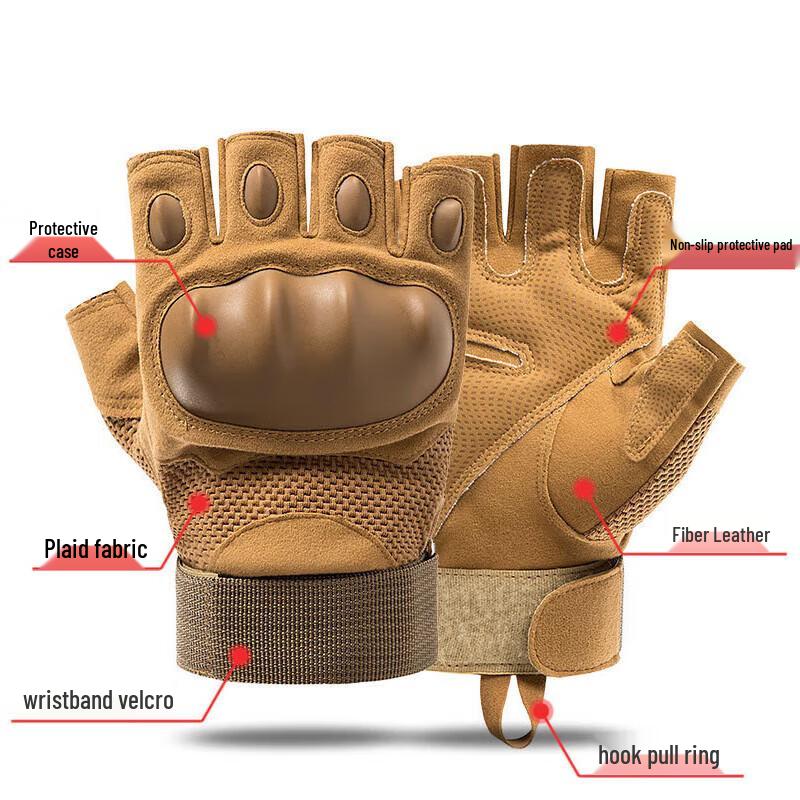Tieqin Men's Tactical Half-Finger Training & Cycling Gloves