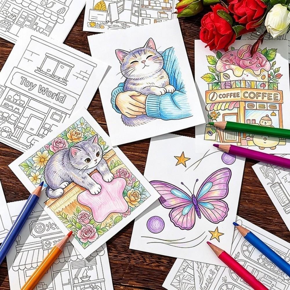 Vintage Coloring Sketching Book Blank Notebooks Blank Sketch Art Drawing Book  Kids Arts Crafts