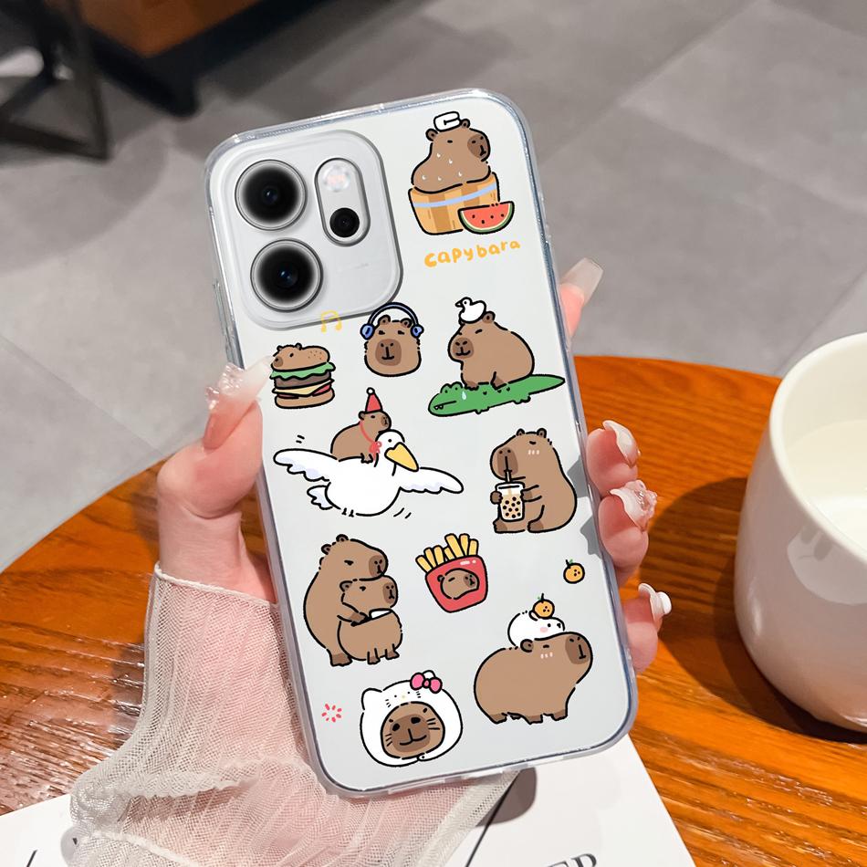 For Oppo Reno 14F 5G Phone Case Leisure Style Patterns Soft Silicone TPU Transparent Lightweight Cover For Oppo Reno14 F Capa