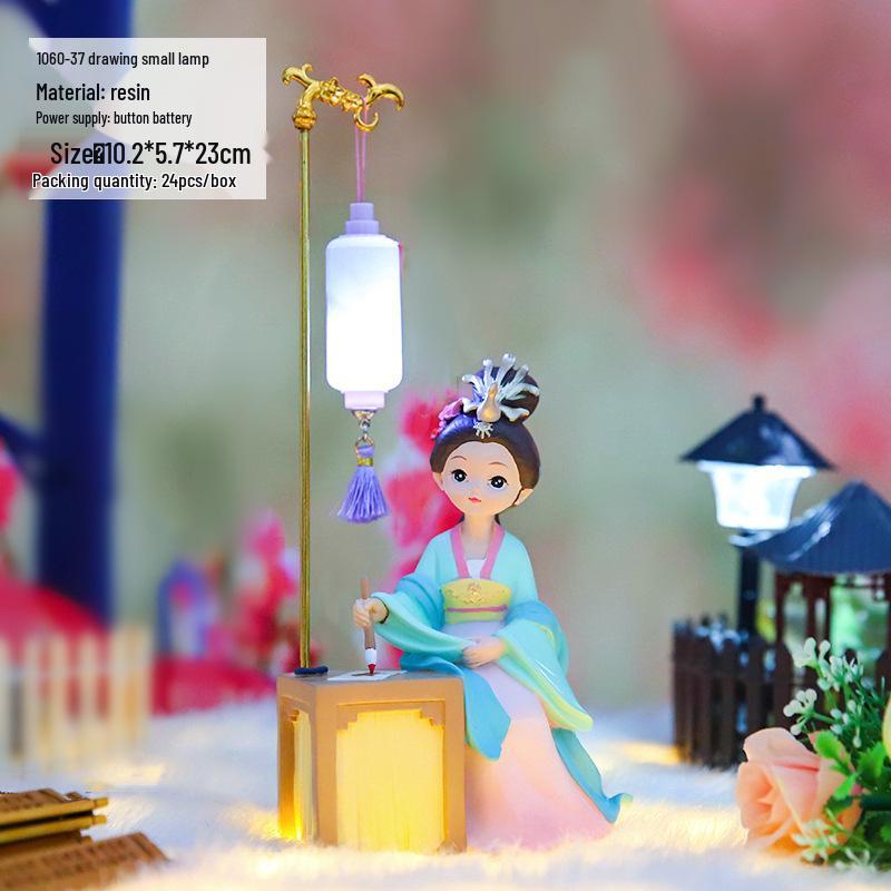 Şarap Dolabı ve Oturma Odası İçin Yaratıcı Retro Prenses Figür Dekorasyonu