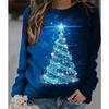 2025 Autumn & Winter Women's New Casual Crew Neck Long Sleeve Top 3D Christmas Pattern
