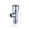 304 Stainless Steel Angle Valve for Toilet: Hot and Cold Water Valve Switch with 4-Point Eight-Character Stop Valve for Water Heater.