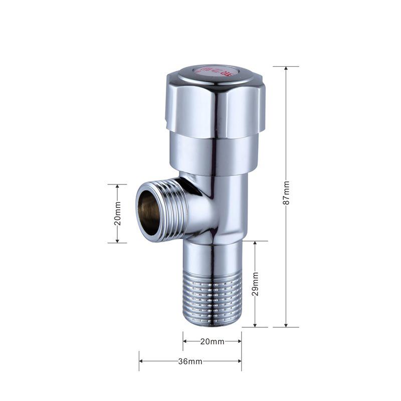 304 Stainless Steel Angle Valve for Toilet: Hot and Cold Water Valve Switch with 4-Point Eight-Character Stop Valve for Water Heater.