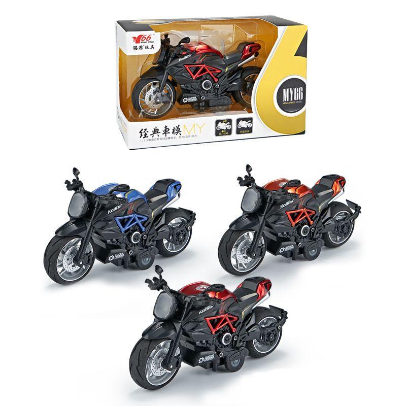 High-quality Die Cast Alloy Motorcycle Model Toy With Light And Music For Kids