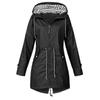 Women Waterproof Wind Jacket Coat Raincoat With Stylish Zipper Hoodies For Outdoor Use