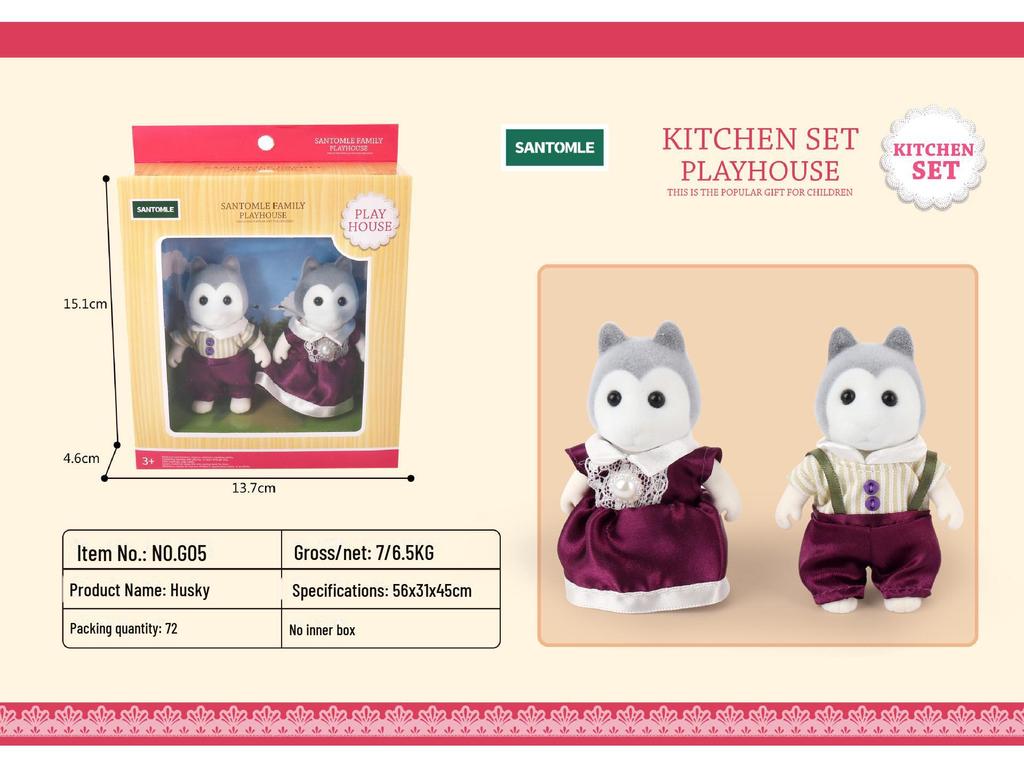 Senbel Mini Rabbit Doll Clothes Accessories for Children's Play House Set