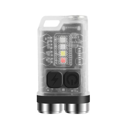 Mini El Feneri LED Anahtarlık El Feneri Şarj Edilebilir Cep Işığı Suya Dayanıklı 5 Seviyeli