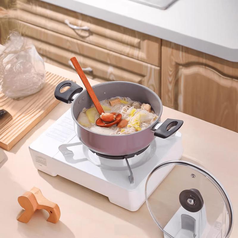 24cm Non-stick Aluminum Saucepan with Lid