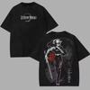 Jujutsu Kaisen Zenin Maki Printed Tee Men's Clothing Retro Washed T-shirts Gothic Cotton Oversized T Shirt Hip Hop Streetwear Top