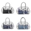 Retro Denim Shoulder Bag For Women Summer Daily Use Pu Material