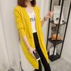 Mid-length Cardigan Sweater Women Long-sleeved Autumn Winter Solid Color Large Size Cardigan Sweaters