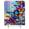 Colorful Butterflies And Daisies Waterproof Shower Curtain Heat Resistant Machine Washable Non-Transparent 180X180Cm