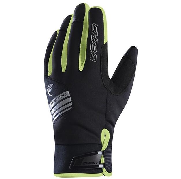 Велосипедные перчатки Chiba Thermo X-Cross (черные/желтые) EU 10