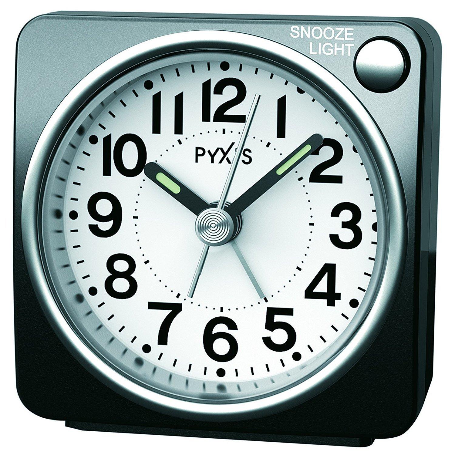 

Seiko clock alarm clock analog PYXIS black metallic NR437K SEIKO