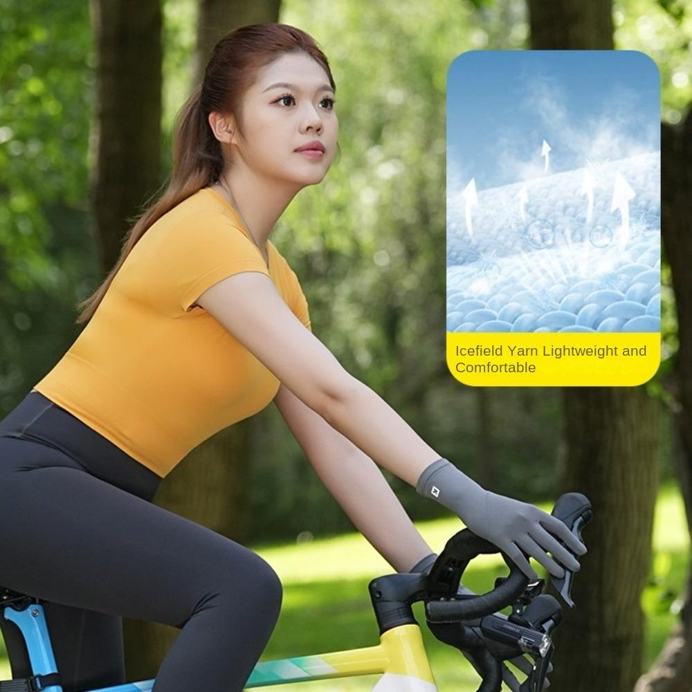 Breathable Sun Protection Riding Gloves Ice Silk Summer Driving Gloves  Ladies