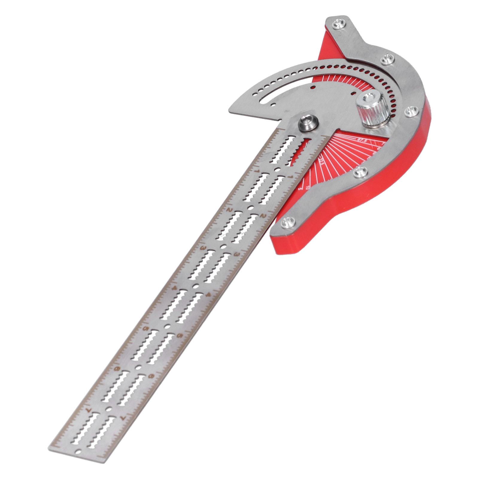 

10in Woodworkers Rule Sturdy Clear Scale Precise Wear Resistance with Accessory Measuring Tool