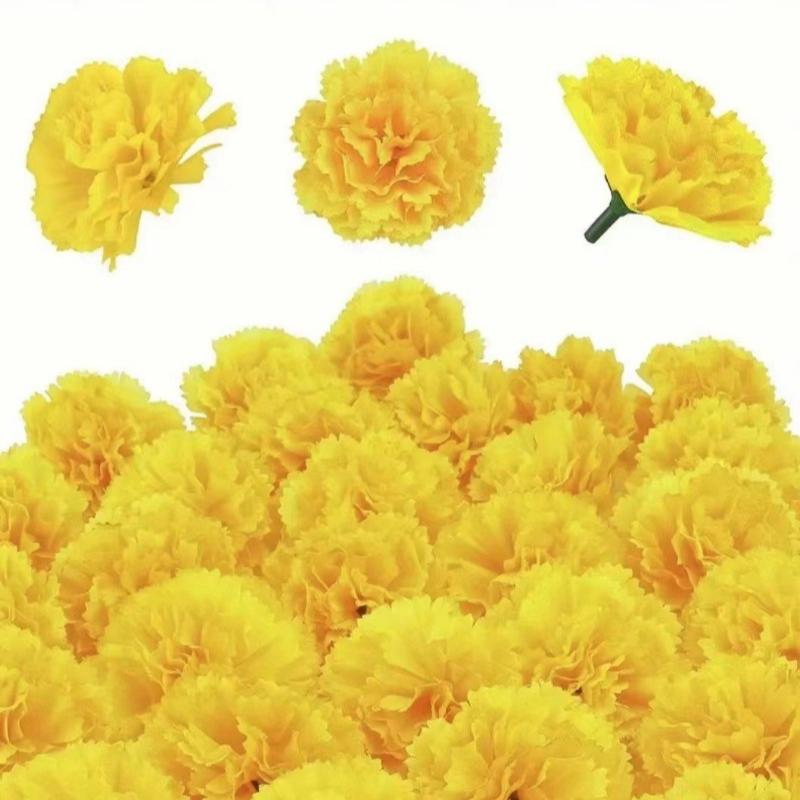 6Cm Carnation DIY Wreath Wedding Marigold Halloween Decoration Day of The Dead Wreath Accessories