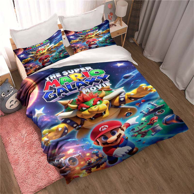 New Super Mario Soft and Comfortable Duvet Cover, Children's Bedding Set Gift, Extra Large Size, Multiple Sizes Available.