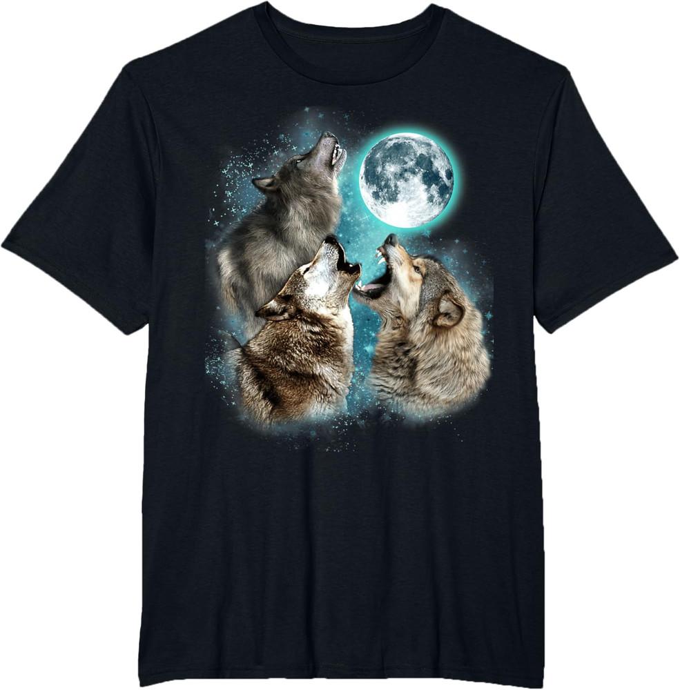 3 Wolf Moon Howling Wolf Head Funny Wolves For Men Women T-Shirt Unisex T-Shirt M