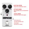 Mini Electric Guitar Bass Effect Pedal COMPRESSOR Fully Analog Circuit True Bypass Full Metal Shell