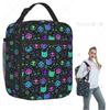 Kleurrijke Kattenkoppen Met Helder Sterrenpatroon Geïsoleerde Lunchtas voor Vrouwen Kinderen Lekkend Bewijs Voedseldozen Thermische Lunchbox Tote