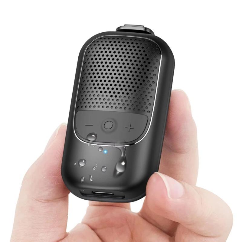 Mini Altoparlante Bluetooth Indossabile Clip-On Wireless Portatile Altoparlanti Microfono ENC Integrato Chiamata in Vivavoce Per Lavoro All'aperto Sport