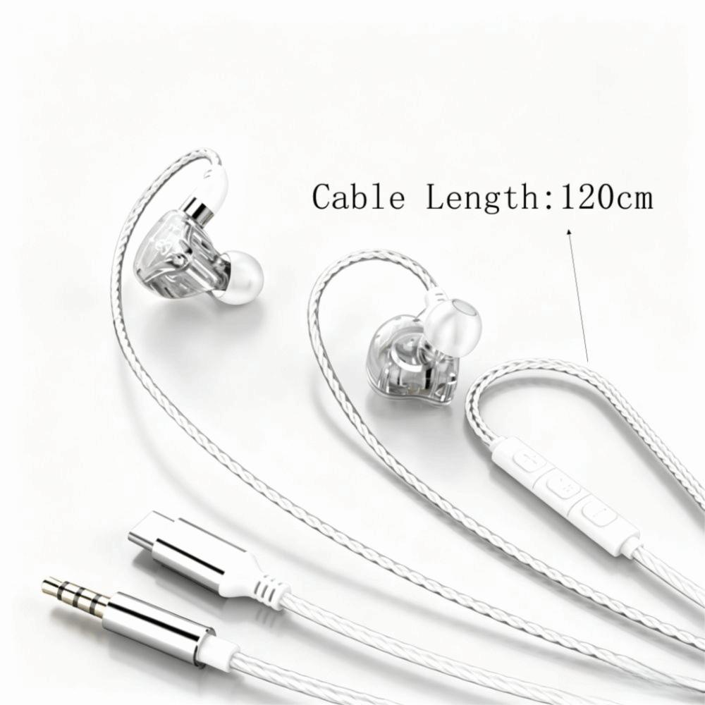 HiFi Wired Headphones Sport Noice Cancelling Earbuds Gamer Type C Wired Earphone Music