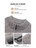 2025 Men's High-Grade Yak Wool Zipper Sweater - Solid Color, Autumn/Winter Knit Base Layer