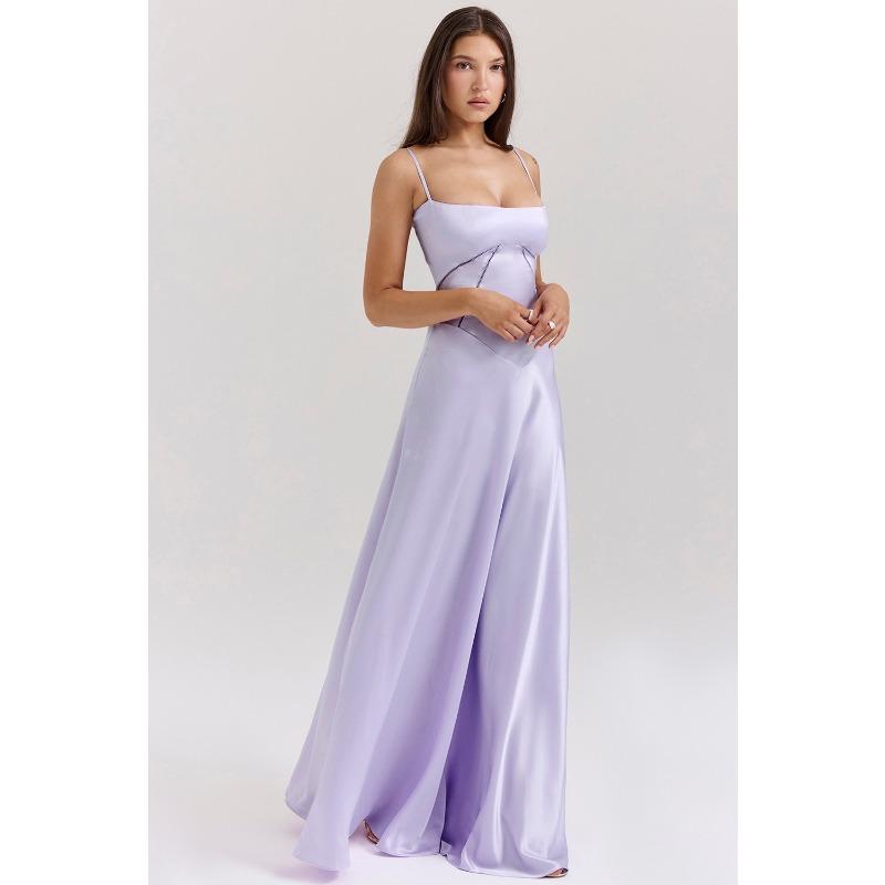 Female slim backless long skirt dress for women long evening dress