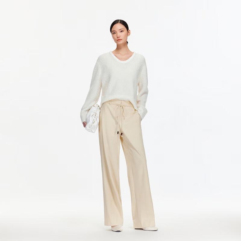 VEROMODA Relaxed Fit Alpaca Mohair Blend Round Neck Sweater