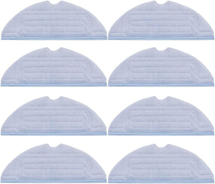 Lot de 8 lingettes microfibre de rechange compatibles Roborock S7/S8/T7 — lavables et réutilisables