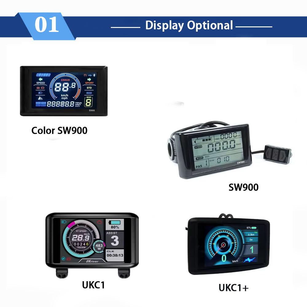 TFT-UKC1 DC LCD Displej pro elektrické kolo 36V-72V pro Ebike