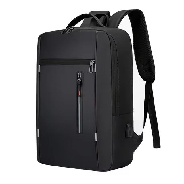 Men's Waterproof USB School Backpack Oxford Cloth 15.6 Inch Laptop Backpack Stylish Unisex Business School Back Pack