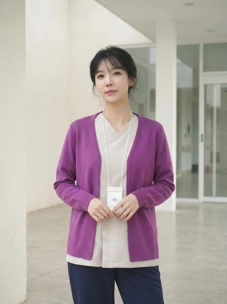 Korean Style Nurse Cardigan Sweater for Doctors & Beauticians