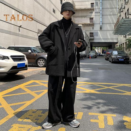 Мужское шерстяное пальто с лацканами — фото 12