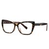 0 -0.5 -0.75 To -6.0 Blue Light Blocking Nearsighted Glasses For Women Spring Leg Cat Eye Minus Degree Prescription Spectacles