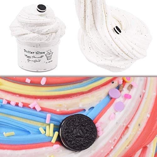 4 bucăți colorat amestecare nor vată de zahăr slime moale și non-lipicios jucărie de bricolaj pentru copii