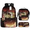 Luxury Novelty Peculiar Cool Owl Magic Club 3D Print 3pcs/Set Pupil School Bags Laptop Daypack Backpack Lunch Bag Pencil Case