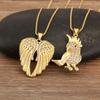 Nidin Hot Sale Eagle/Wing/Feather Shape Personality Pendant Necklace For Female Male Hip-Hop Style Clavicle Chain Jewelry Gifts