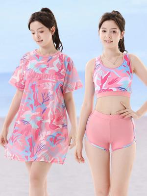Costume da bagno a tre pezzi con gradiente da donna 2026: Protezione Solare, Dimagrante, Alta Elasticità per Nuoto e Terme