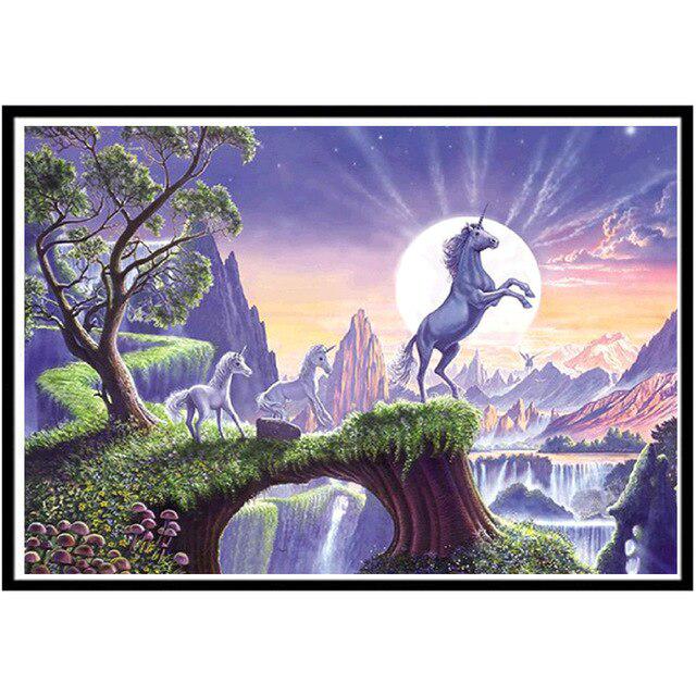 5D Diamond Painting Animal DIY Round Diamond Steed Embroidery Puzzle Mosaic Pattern Children