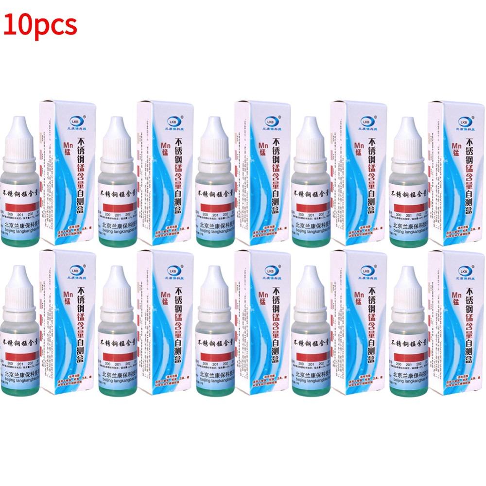 304 Stal Nierdzewna Wykrywanie Identyfikacja Cieczy Szybki Test Zawartości Manganu Płyn Eliksir Szybki odczynnik Analityczne Odczynniki
