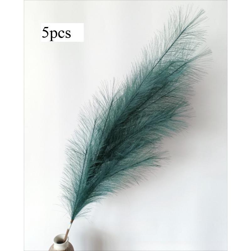 5pcs Extra Large Pampas Grass Stems 120cm Fluffy Artificial Silk Reed for Boho Home Wedding Decor