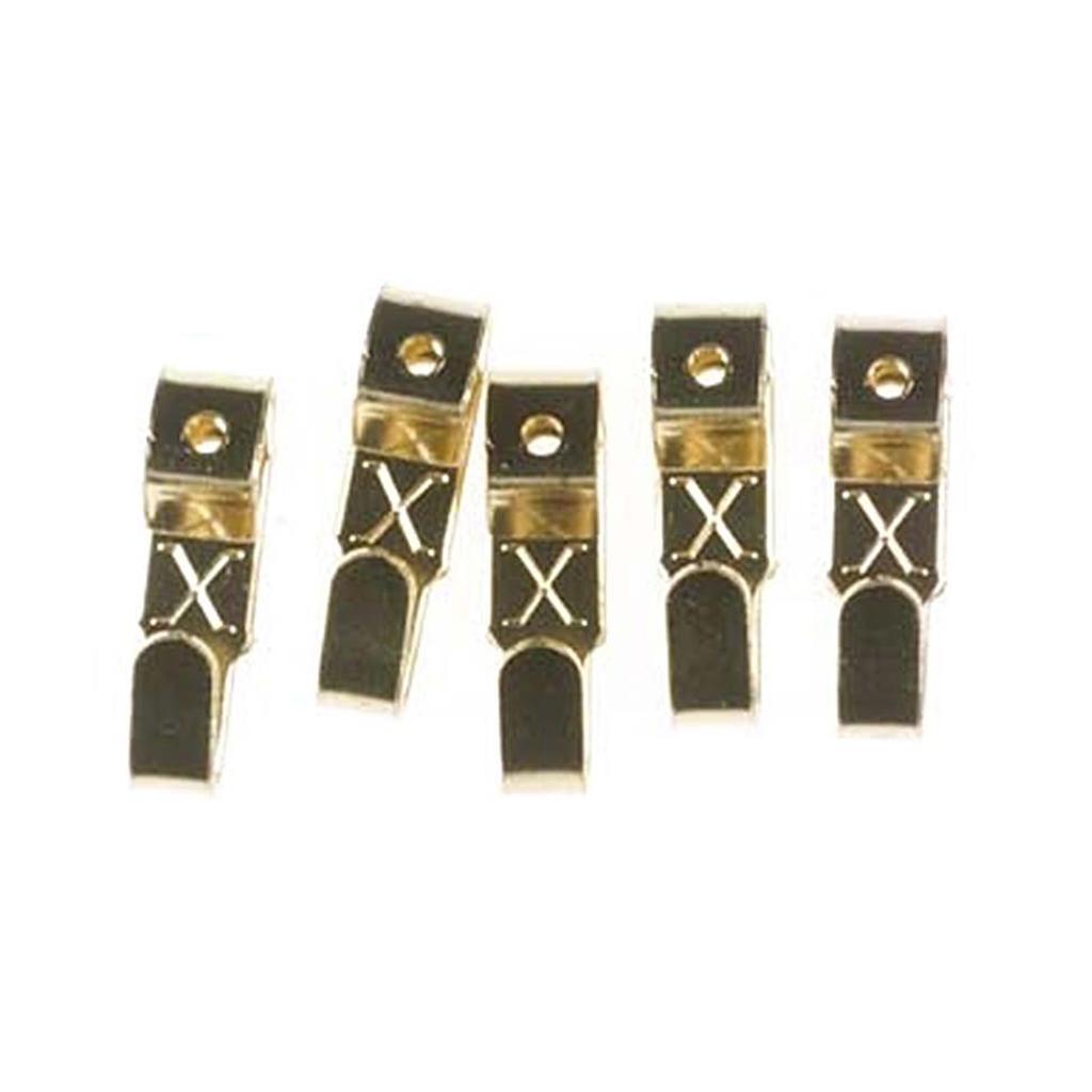 X Picture Hooks No 1 Brass Plated 50pk