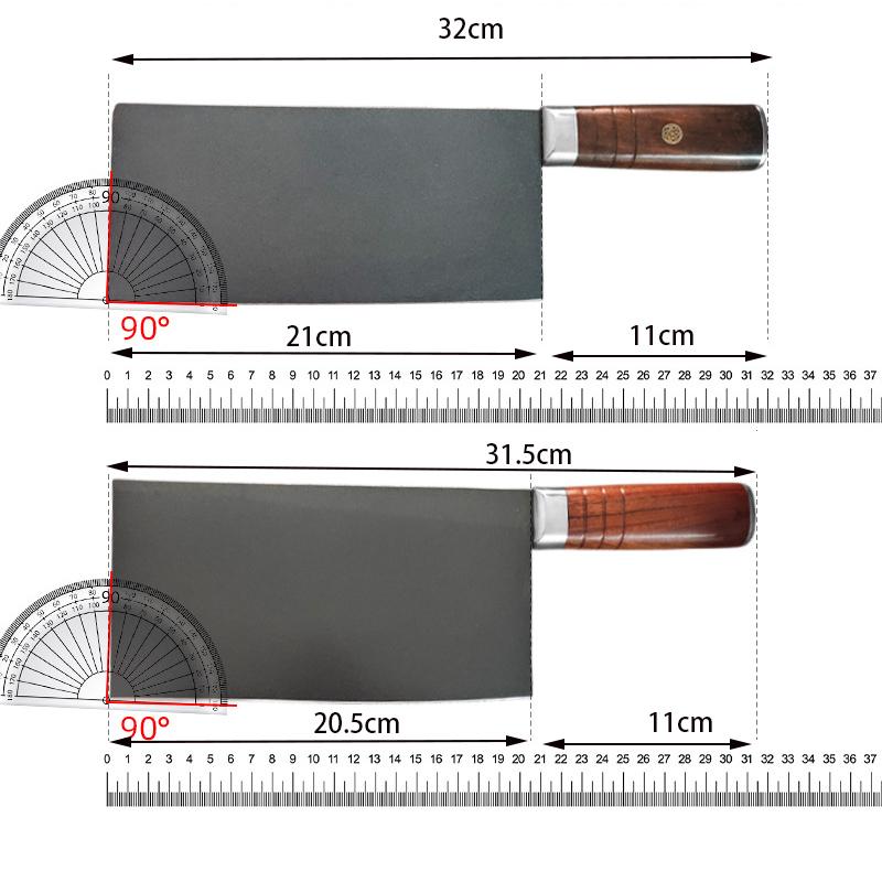Chinese Chef Knife Welding Powder Steel Blade Wood Handle Chopper Slicing Vegetable Cleaver Kitchen Knife Meat And Poultry Tools