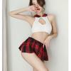 Sexy Lingerie Cosplay Student Uniform Hot Babydoll Dress Mini Skirt Set Nightwear Women's Underwear Nightclub Erotic Costumes