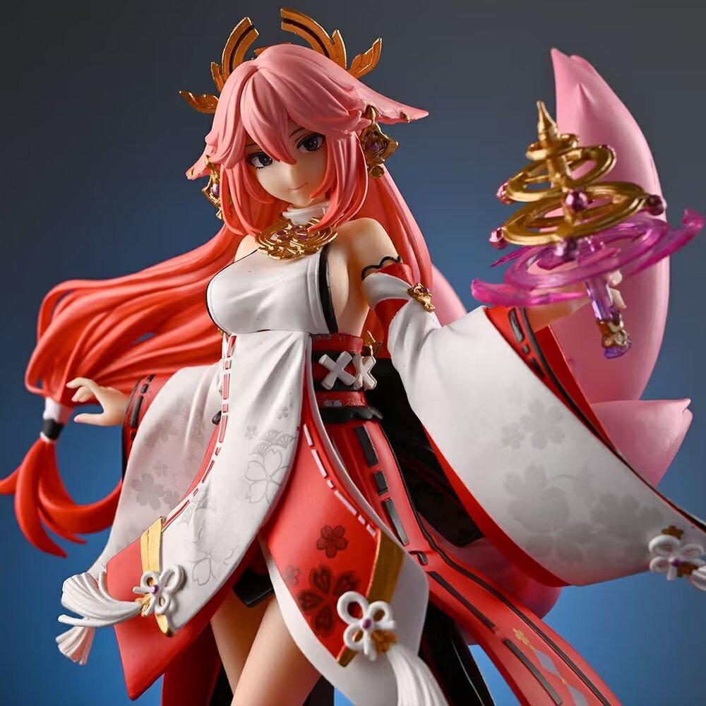 Genshin Impact Yae Miko Figurine: Desktop & Car Decoration Collectible