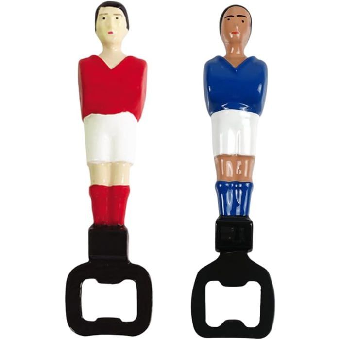 

Décapsuleur Joueur de Babyfoot Couleur Rouge ou Bleu Modèle Compact et Original Accessoire Apéro Fun et Design