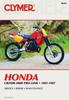 Kniha Honda CR250R-500R Pro-Link Motorcycle (1981-1987) Service Repair Manual