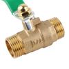Male To Male Thread Brass Pipe Ball Valve Two Way Mini Ball Valve Shut Off Valve (G1 2 )